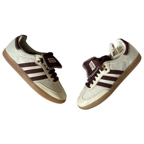 Pre-owned Adidas Originals Samba Tweed Trainers In White