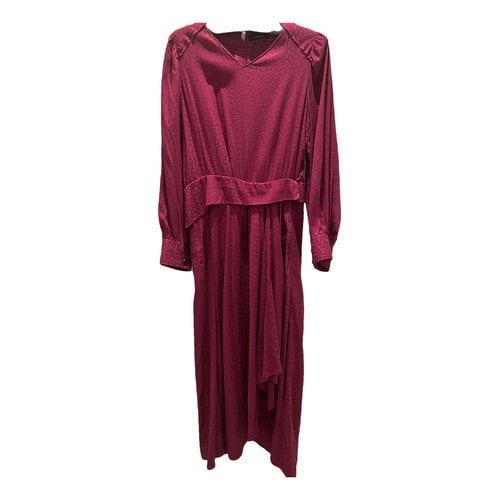 Pre-owned Isabel Marant Silk Mid-length Dress In Pink