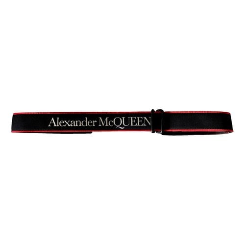 Pre-owned Alexander Mcqueen Cloth Belt In Black