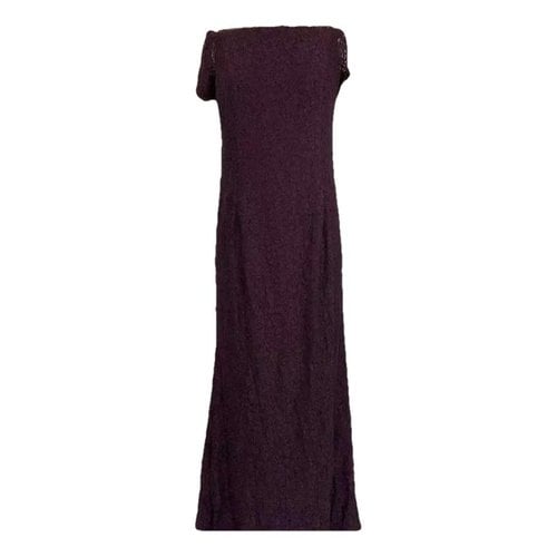Pre-owned Adrianna Papell Maxi Dress In Purple