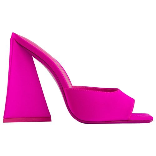 Pre-owned Attico Cloth Heels In Pink