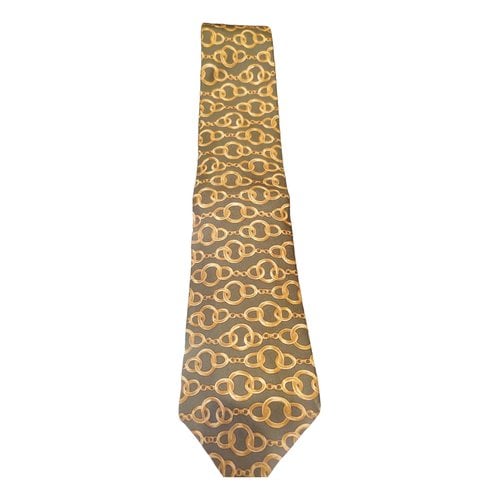 Pre-owned Chanel Silk Tie In Green