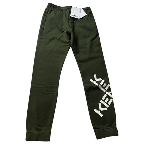 Pre-owned Kenzo Trousers In Khaki