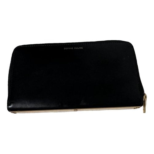 Pre-owned Sophie Hulme Leather Wallet In Black