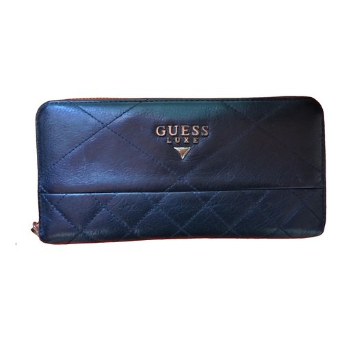 Pre-owned Guess Leather Wallet In Black