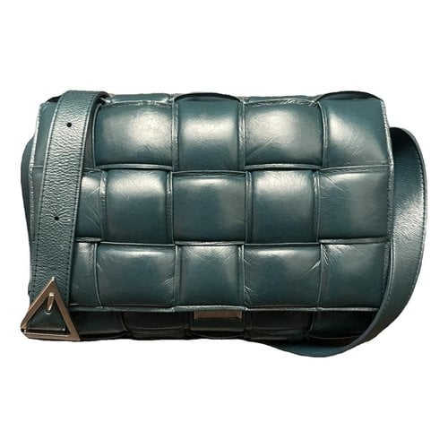 Pre-owned Bottega Veneta Cassette Padded Leather Crossbody Bag In Green