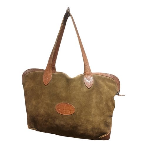 Pre-owned Mulberry Leather Weekend Bag In Green