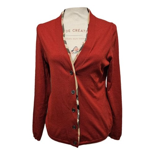Pre-owned Burberry Wool Cardigan In Red