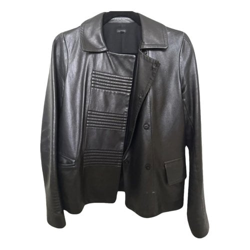 Pre-owned Joseph Leather Biker Jacket In Black