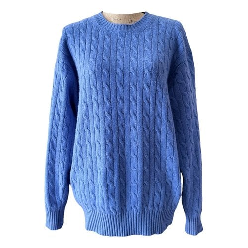 Pre-owned Burberry Cashmere Jumper In Blue