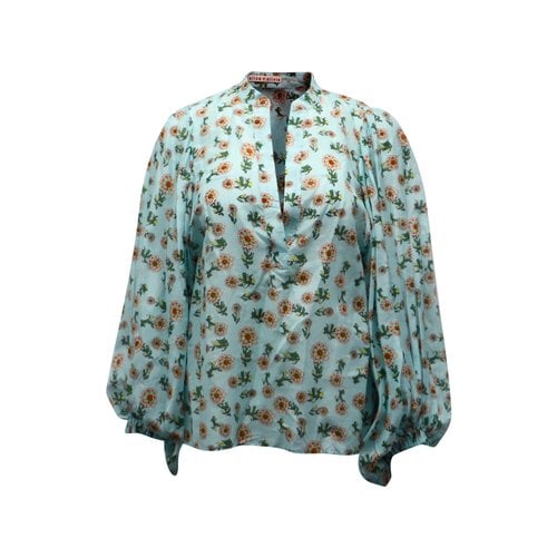 Pre-owned Alice And Olivia Blouse In Green