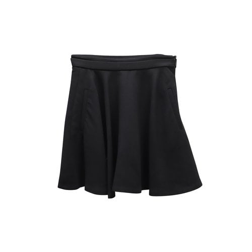 Pre-owned Brunello Cucinelli Wool Mini Skirt In Black
