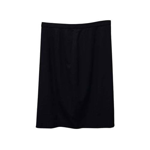 Pre-owned Giorgio Armani Wool Mid-length Skirt In Black