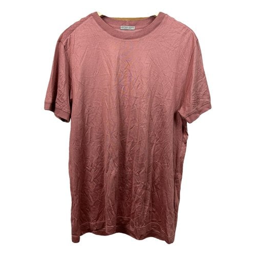 Pre-owned Bottega Veneta Silk T-shirt In Pink