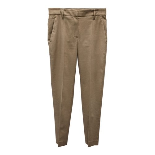 Pre-owned Brunello Cucinelli Straight Pants In Khaki