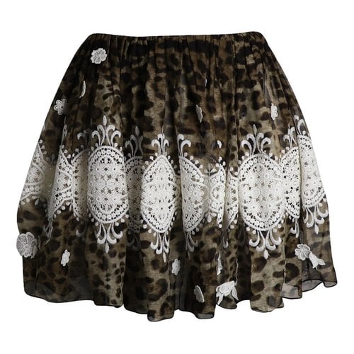 Pre-owned Dolce & Gabbana Silk Mini Skirt In Multicolour