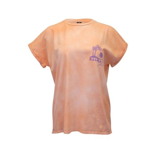 Pre-owned Balmain T-shirt In Orange