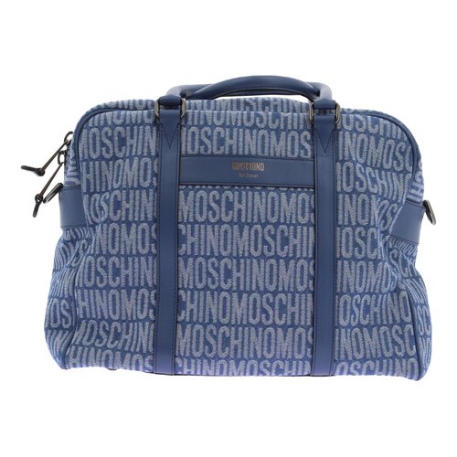 Pre-owned Moschino Cloth Tote In Blue