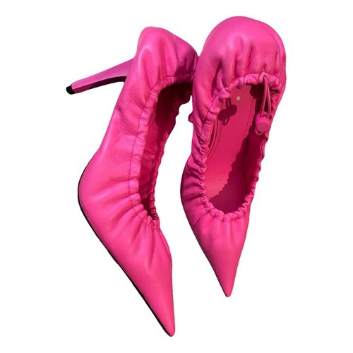 Pre-owned Balenciaga Knife Leather Heels In Pink