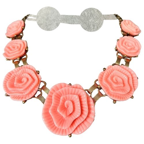 Pre-owned Oscar De La Renta Necklace In Pink