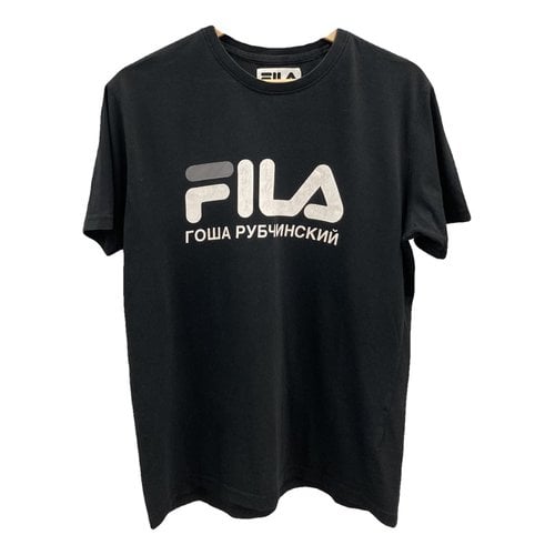Pre-owned Fila T-shirt In Black