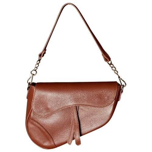 Pre-owned Understated Leather Leather Clutch Bag In Brown