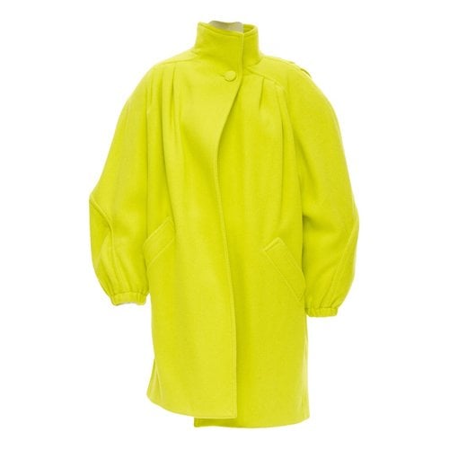 Pre-owned Balenciaga Wool Coat In Yellow