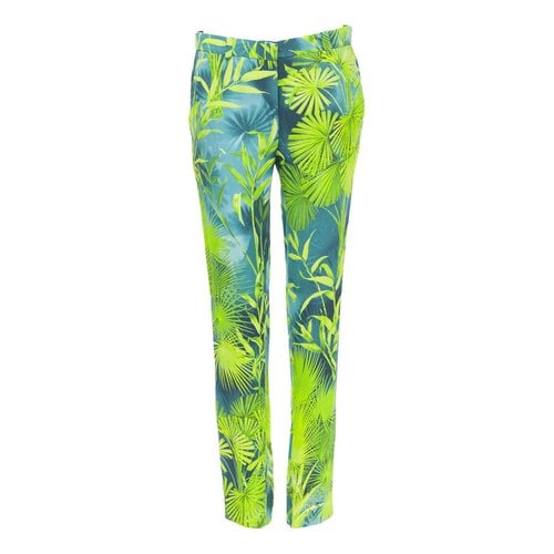 Pre-owned Versace Trousers In Green