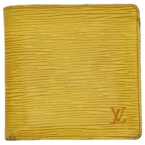 Pre-owned Louis Vuitton Marco Leather Small Bag In Yellow
