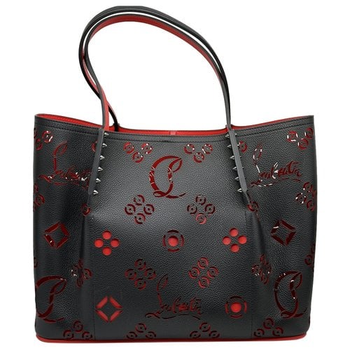 Pre-owned Christian Louboutin Cabarock Leather Tote In Black