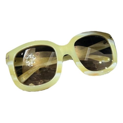 Pre-owned Tom Ford Oversized Sunglasses In Beige