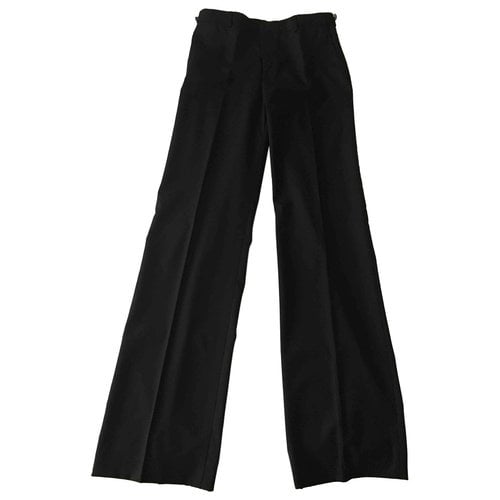 Pre-owned Valentino Straight Pants In Black