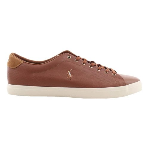 Pre-owned Polo Ralph Lauren Leather Low Trainers In Brown