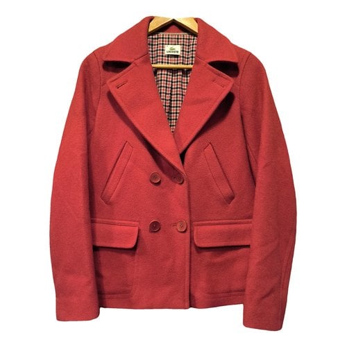 Pre-owned Lacoste Wool Jacket In Red