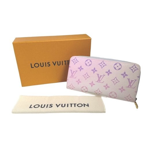 Pre-owned Louis Vuitton Zippy Cloth Wallet In Pink