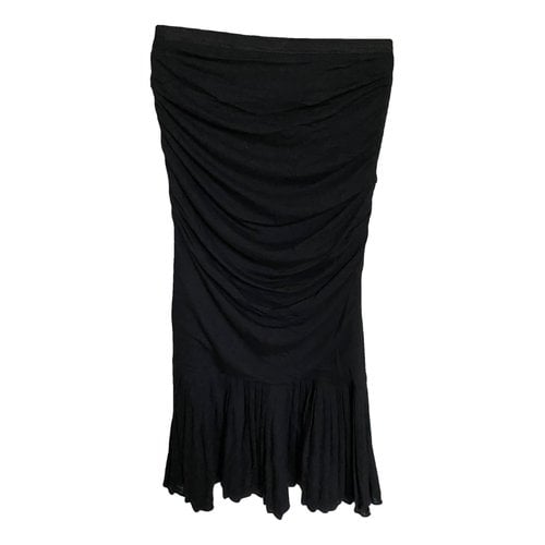 Pre-owned Dolce & Gabbana Wool Maxi Skirt In Black