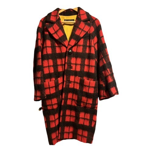 Pre-owned Dsquared2 Wool Coat In Red