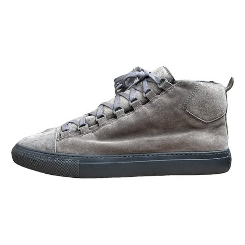 Pre-owned Balenciaga Arena High Trainers In Grey