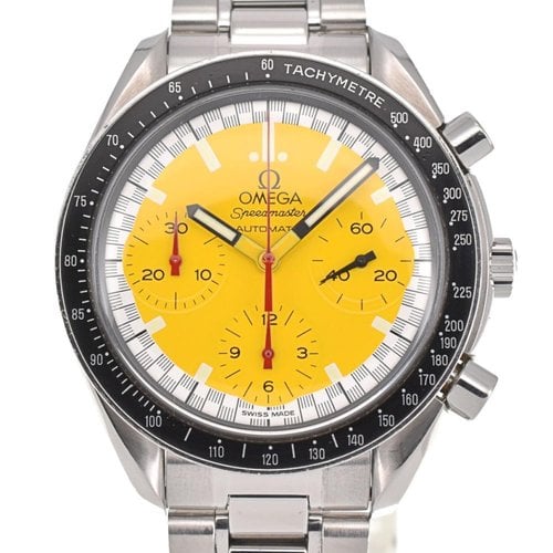 Pre-owned Omega Speedmaster Watch In Yellow