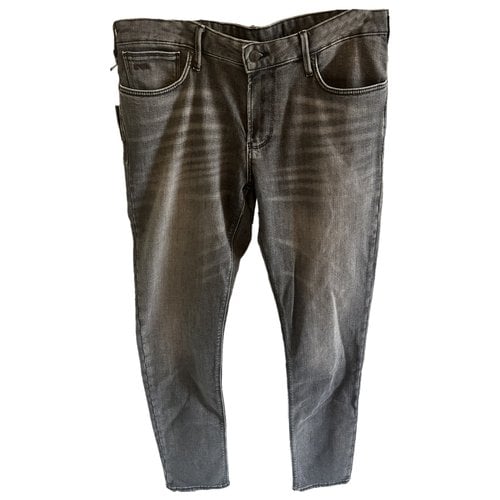 Pre-owned Emporio Armani Slim Jean In Grey