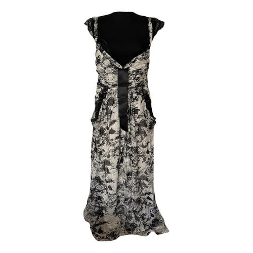 Pre-owned Christian Lacroix Silk Maxi Dress In Black
