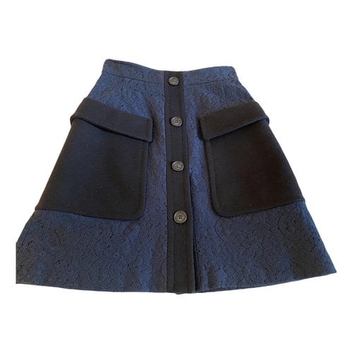 Pre-owned N°21 Wool Mini Skirt In Blue