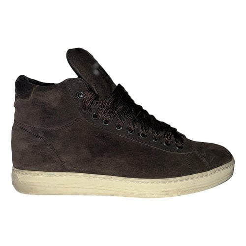 Pre-owned Tom Ford High Trainers In Brown