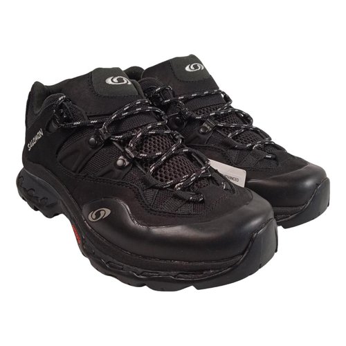 Pre-owned Salomon Leather Trainers In Black