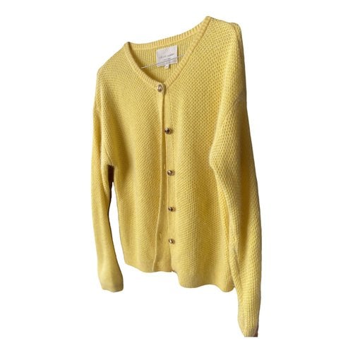 Pre-owned Lolly's Laundry Cashmere Cardigan In Yellow