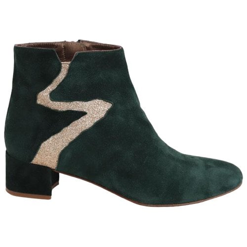 Pre-owned Patricia Blanchet Ankle Boots In Green