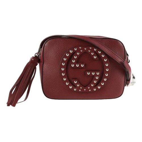 Pre-owned Gucci Soho Leather Crossbody Bag In Red