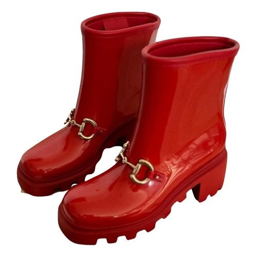 Pre-owned Gucci Boots In Red