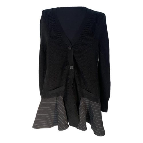 Pre-owned French Connection Wool Cardigan In Black