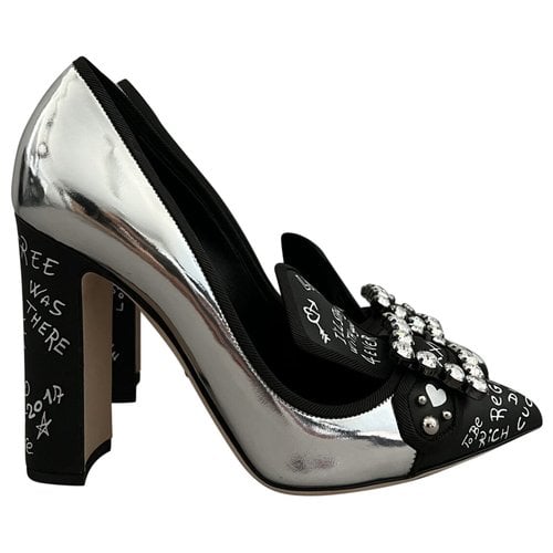 Pre-owned Dolce & Gabbana Leather Heels In Metallic